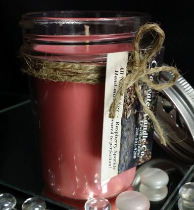 Country Collection - Raspberry Sparkle - 8oz Soy Jelly Jar