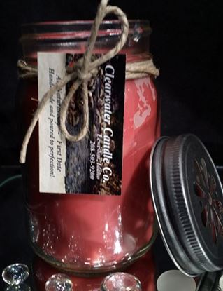 Country Collection - First Date - 16oz Soy Canning Jar	