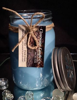 Country Collection - Fresh Linen - 16oz Soy Canning Jar