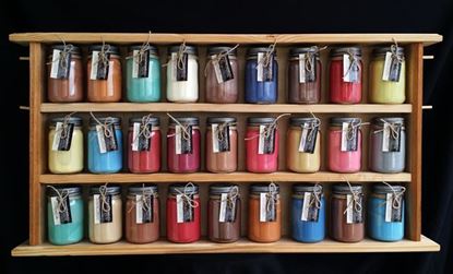 Country Collection - Recycled wood display - 16oz Soy Canning Jar