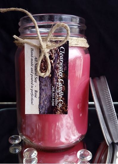 Country Collection - Rose - 16oz Soy Canning Jar